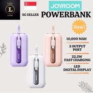 Joyroom Mini Powerbank 10000 MAH 22.5W Fast Charge 3 Output Port JR-L012 [Ready Stock]