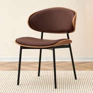 Solid Wood Chair Italian Dining Chair Light Luxury High-End Household Restaurant Cafe Influencer Ems