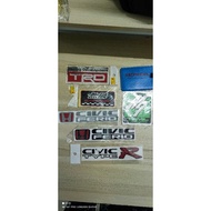 Honda Civic EG9 EK9 EF9 FD2R Ferio Type R TRD Mugen Power sticker & accessories