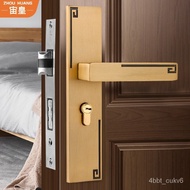 🚓High-End Bedroom Door Lock Indoor Household Universal Door Lock Wooden Door Lock Door Handle Old-Fashioned Handle Lock