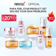PAPA FEEL 577 Dark Spot Whitening Cream Skin Anti Aging Anti Acne Retinol 5D Peptide Ceramide Toner