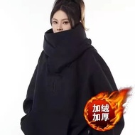 Ninja Club Fear i-Man Collar Sweatshirt Street Wear 600g Heavy Stiff Fleece Lining Thick American St