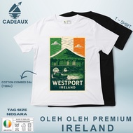 IRLANDIA 4-Piece SOUVENIR T-Shirt ASEAN COUNTRYTAG IRELAND Cotton Combed 24s SOUVENIR PREMIUM GIFT