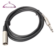 [Amleso2] 3Pin XLR to 1/4" 6.35mm XLR M/M Plug Microphone Adapter Cable Cord 6ft