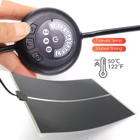 EU/US 5W/7W/14W/20W/28W/35W/45W Reptiles Heating Mat with Temperature Controller Terrarium Climbing 