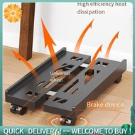 Adjustable Mobile CPU Stand, Ventilated Computer Tower Stand PC Tower Stand with 4 Caster Wheels, Un