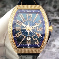 Franck MULLER Frank MULLER V45 Series Blue Dial Rose Gold Material Rear Diamond Men's Watch Automatic Mechanical