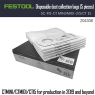 FESTOOL dust bags（5pcs）FESTOOL Vacuum Cleaner Original Accessory MINI_MIDI