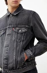 【S-XL號】美國LEVI S Vintage TRUCKER JACKET 仿舊 黑灰色 復刻版 重磅 牛仔外套 夾克