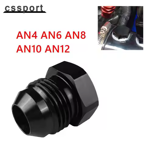 AN4 AN6 AN8 AN10 AN12 Male Flare Blanking Plug Fitting Hex Cap Connector Lock Hose Fitting Tube Adap