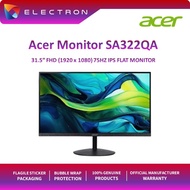 Acer SA322QA 31.5" FHD 75Hz Flat Monitor (HDMI, VGA, 3 Yrs Wrty)