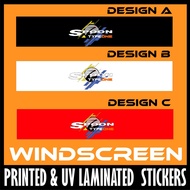 Honda Mugen Spoon Windscreen Windshield Window Sticker Sticker Cermin Depan Kereta