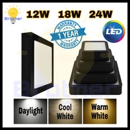 12W/18W/24W LED Surface Downlight Celling Light Black Frame 7inch/9Inch/12Inch Square