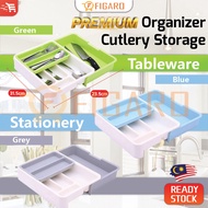 Household Tempat Sudu Garfu Kitchen Drawer Organizer Cutlery Storage Cutlery Tray Stationery Organizer Drawer