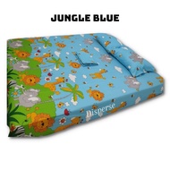 Homemade Jungle Blue Children's Character Sheets Measuring 120x200x20, 160x200x20, 180x200x20