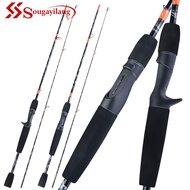 Sougayilang 2 Sections 1.5M Spinning Casting Fishing Rod Fiber Glass Ultralight Weight Fishing Pole 