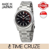 [Time Cruze] Seiko 5 SNKK31J1 Japan Made Automatic Black Dial Speed Dial Stainless Steel Men Watch SNKK31J SNKK31