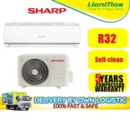 SHARP 1HP / 1.5HP R32 Air Conditioner Air-cond Penhawa Dinging non-inverter FREE FILTER