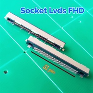 SOCKET LVDS 51 PIN FULL HD, SOCKET FHD 51P TV LCD LED