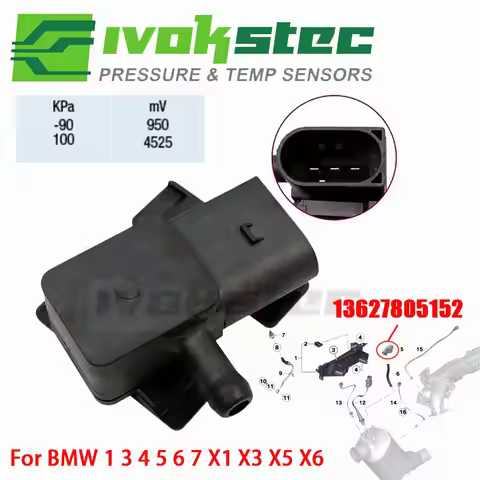 DPF Exhaust Pressure Sensor For BMW 1 3 5 F21 F30 E60 E90 E91 E93 F07 F10 F11 2.0 L For Mini Cooper 
