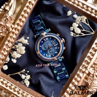 宾马 Balmer 8110G BRG-5 Chronograph Sapphire Woman's Watch Blue Stainless Steel | Official Warranty