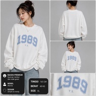 Po floret Sweater Oversize Sweatshirts 1989 Classic Digital Sweater Women Korean Style Crewneck Swea