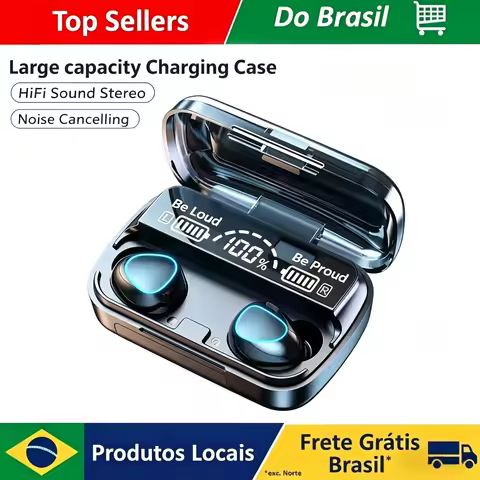 M10 Bluetooth Headset Hands-Free, LED Display HiFi Stereo Music Wireless Earplug Waterproof Game Ear