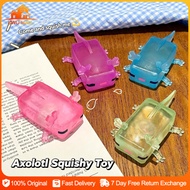Minecraft Axolotl Squishy Toy Transparent Pink Stress Relief Squeeze Toy for Kids Gift Slow Rising S