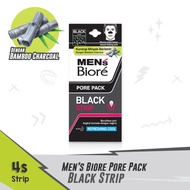 Mens Biore Pore Pack Black 4s Pack (Pengangkat Komedo Pria)