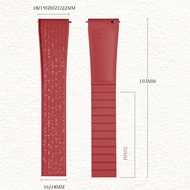 Silver Buckle FKM Fluororubber Sport Quick Release Watch band 18mm 19mm 20mm 21mm 22mm Mosaic patter