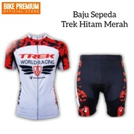 MERAH HITAM Trek Shirt Jersey Bike Black Red Import Suit Pants Padding