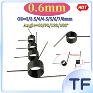 Twisting Spring na Yari sa Spring Steel 10pcs d0.6mm OD3/3.5/4/4.5/5/6/7/8mm  60/90/120/180 [TF-FC-1