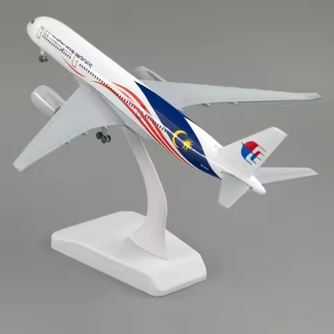 20cm Aircraft Airbus Malaysia Airlines A350 Alloy Plane with Wheel Model Toys Decoration Children Ki
