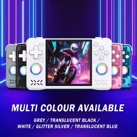 XF40H Retro Handheld Game Console Linux 4.0'' IPS Screen Supports WiFi Glowing Rocker Portable Pocke