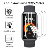 Huawei Band9 Band8 Band7 Band6 Band6Pro Band4 Band4Pro Band3 Band3Pro 100D HD Transparent Soft Hydrogel Film For Huawei Band 6 4 3 Pro 9 8 7 Anti Scratch Watch Screen Protector