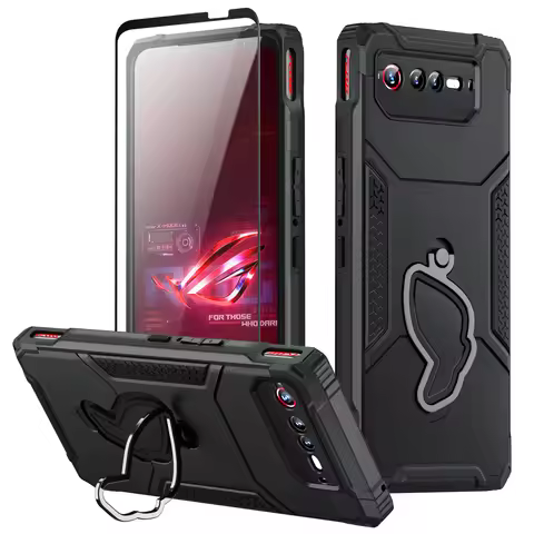 ZSHOW Armor Case For Asus ROG Phone7 6 6D 5 Pro Ultimate Case Air Trigger Compatible With Kickstand 