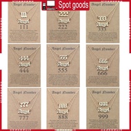 XI 2Pcs Exquisite Angel Number Necklace Unique Chokers Chain Jewelry 111 222 333 444 777 Necklace Nu
