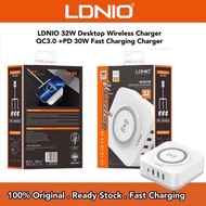 LDNIO 32W Desktop Wireless Charger QC3.0 +PD 30W Fast Charging Charger