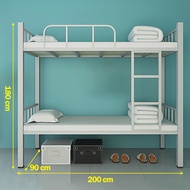Full Steel Double Decker Bed Frame Metal Double Deck Bed Iron Bunk Bed for Kids Adult Single Double 