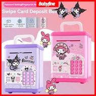 Kuromi Kids Cartoon Money Saving Box ATM Piggy Bank Password Fingerprint Credit Card Music Coins Ban