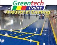 1L ( GREENTECH EPOXY ) FLOOR PAINT HEAVY DUTY &amp; WATERPROOF COATING [Hardener Included] COLY Tiles Floor Paint greentech 1L
