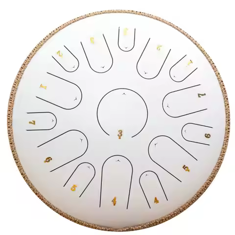 15-Note Handpan Drum 14 Inch, Steel Tongue Drum for Meditation and Stress Relief, Ethereal Zen Drum 
