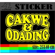 CAKWE AND ODADING SELLING NAME STICKERS WITH HOLE MODEL SIZE 25X40 CM