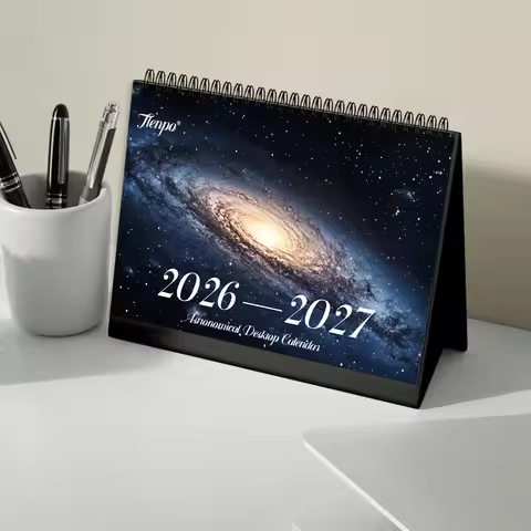 1pc 2026-2027 Starry Sky Astronomy Calendar, 24-Month Monthly Planner, Desktop Calendar, Perfect Gif