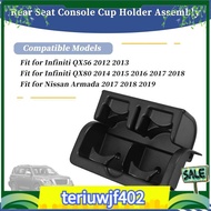 【●TI●】Car Rear Seat Console Cup Holder Assembly Insert Cup Holder Cover 88741-1LK3D for    QX56 QX80