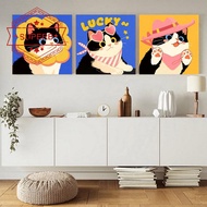 Cute Cat Digital Oil Painting Color Filling Filler Painting Decorative Pigment Desktop W0w7