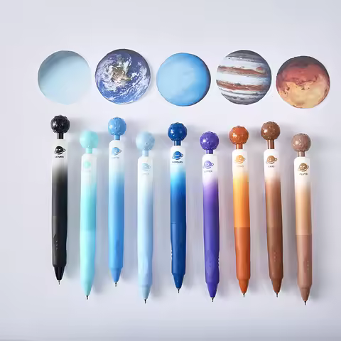 1pc/9pcs/box Galaxy Empire Planet Spinner Pen - Creative Rotating Space Theme Pen, Student Stress Re