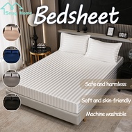 Silk Bedsheet No Lukot No Gusot Bedsheet Fully Garterized Soft Cooling Bed Sheet Satin Bedding