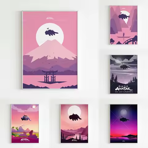 Fan Art The Last Airbender, Minimalist Aang Art, Digital Download Poster,