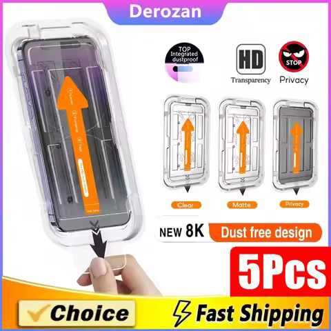 5Pcs Privacy Tempered Glass Film For iPhone 15 Pro Film iPhone 17 16 14 13 12 11 Pro Max XR SE 2 HD 
